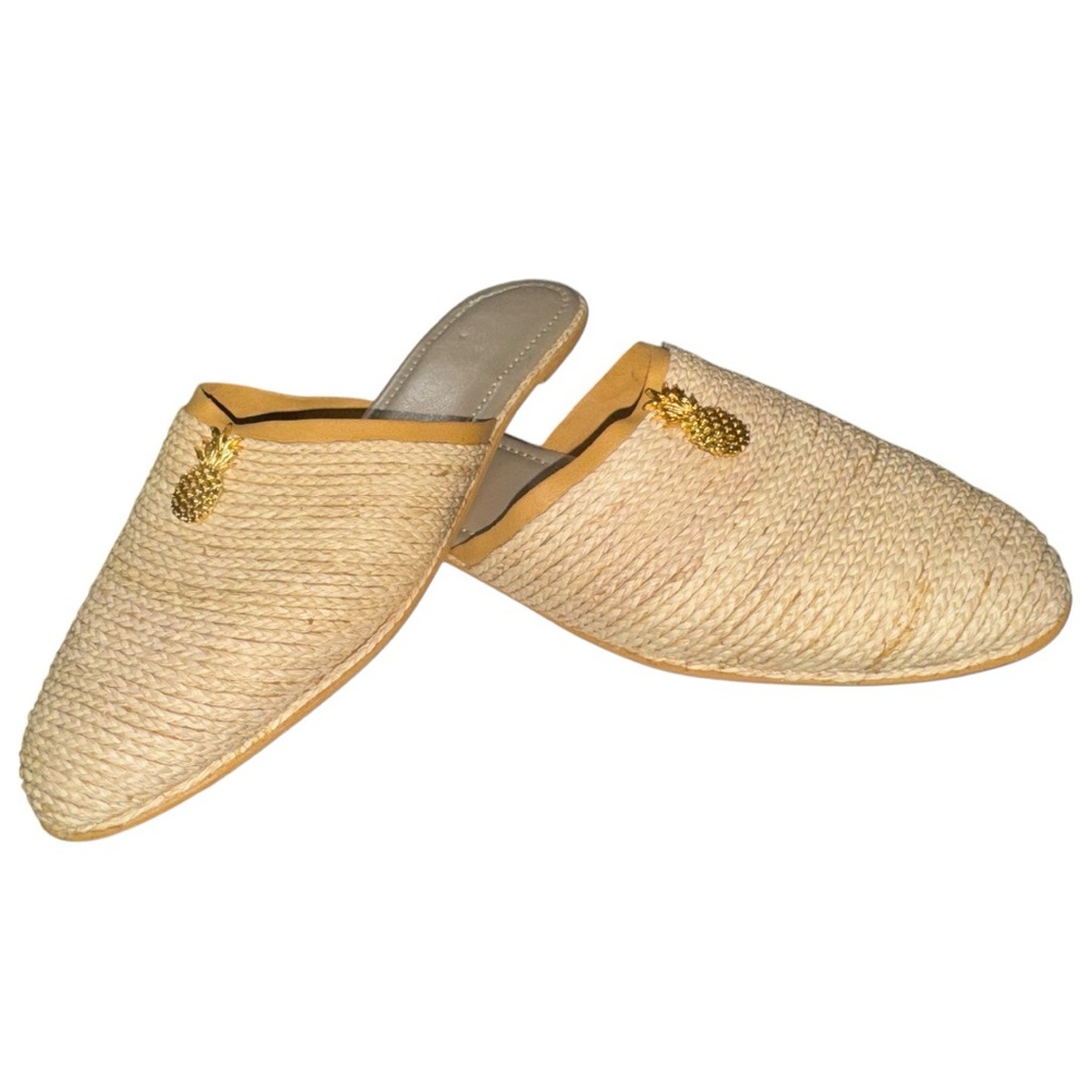 Palma Canaria Handmade Natural Mules Slippers US 6 EU 36